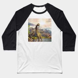 Dinosaurs in the river Baseball T-Shirt